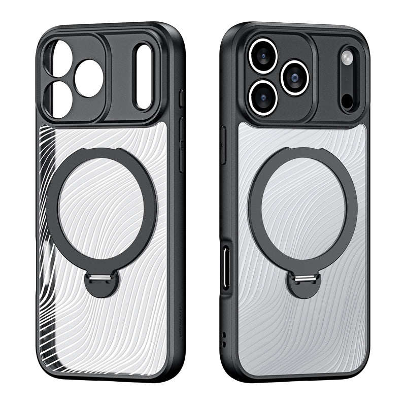 DUX DUCIS Aimo Mag Series Magnetic Matte Anti-drop TPU + PC Case with Ring Holder for iPhone 17 P...