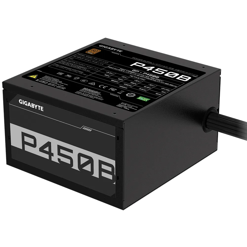 Gigabyte PSU P450B Bronze Certified 450W - 3 Year Warranty; 24/20-pin x 1; CPU 4+4-pin x 1; PCI-E...