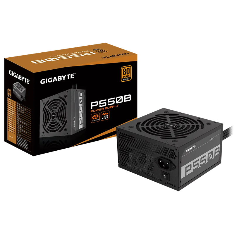Gigabyte PSU P550B Bronze Certified 550W - 3 Year Warranty; 24/20-pin x 1; CPU 4+4-pin x 1; PCI-E...
