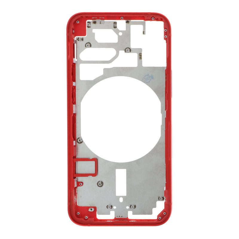 Middle Frame with Side Buttons + SIM Card Tray for iPhone 12 Mini European Version Red OEM
