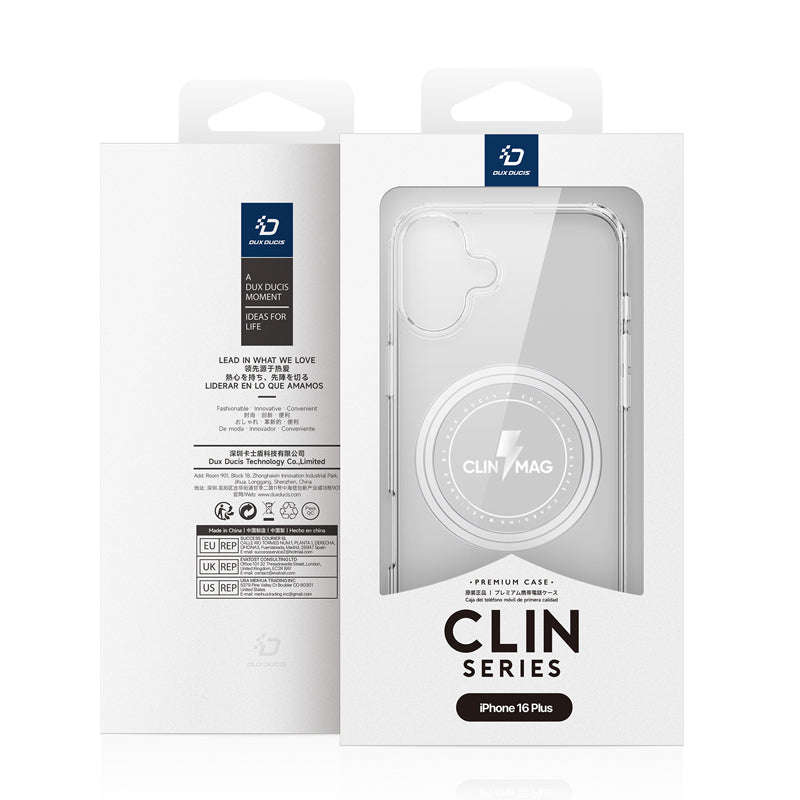 DUX DUCIS Clin Series Clear Case with MagSafe for iPhone 16 Plus Transparent
