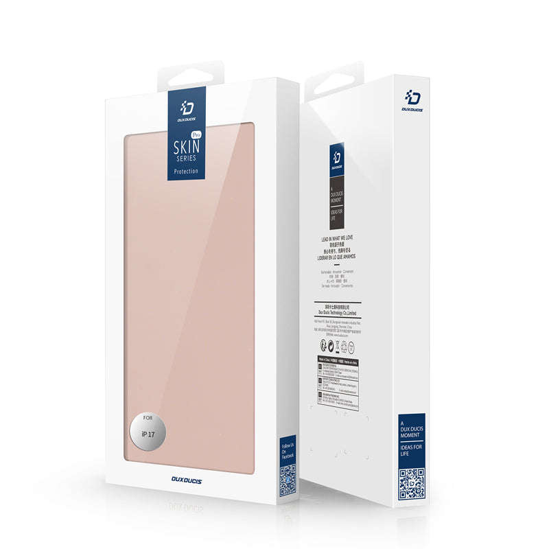 DUX DUCIS Skin Pro Series Magnetic Horizontal Flip Leather TPU + PU Case for iPhone 17 Pink