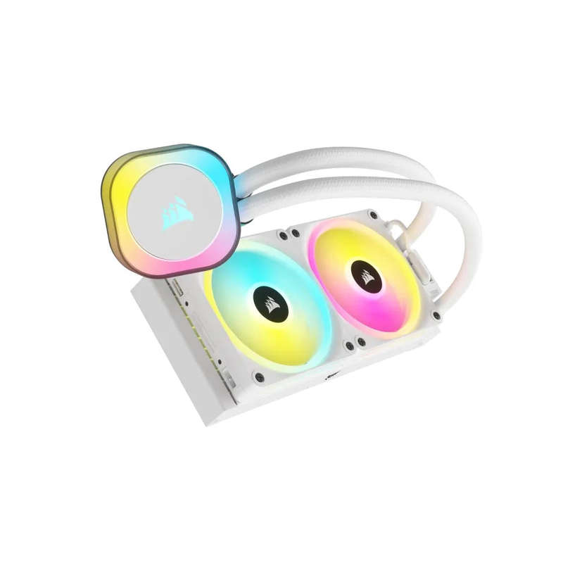 Corsair iCUE LINK H100i RGB Liquid CPU Cooler - QX120 RGB Fans - White - 240mm Radiator - Fits In...