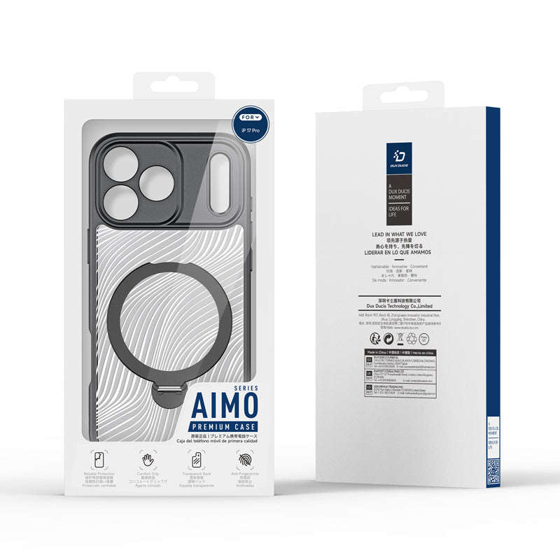 DUX DUCIS Aimo Mag Series Magnetic Matte Anti-drop TPU + PC Case with Ring Holder for iPhone 17 P...