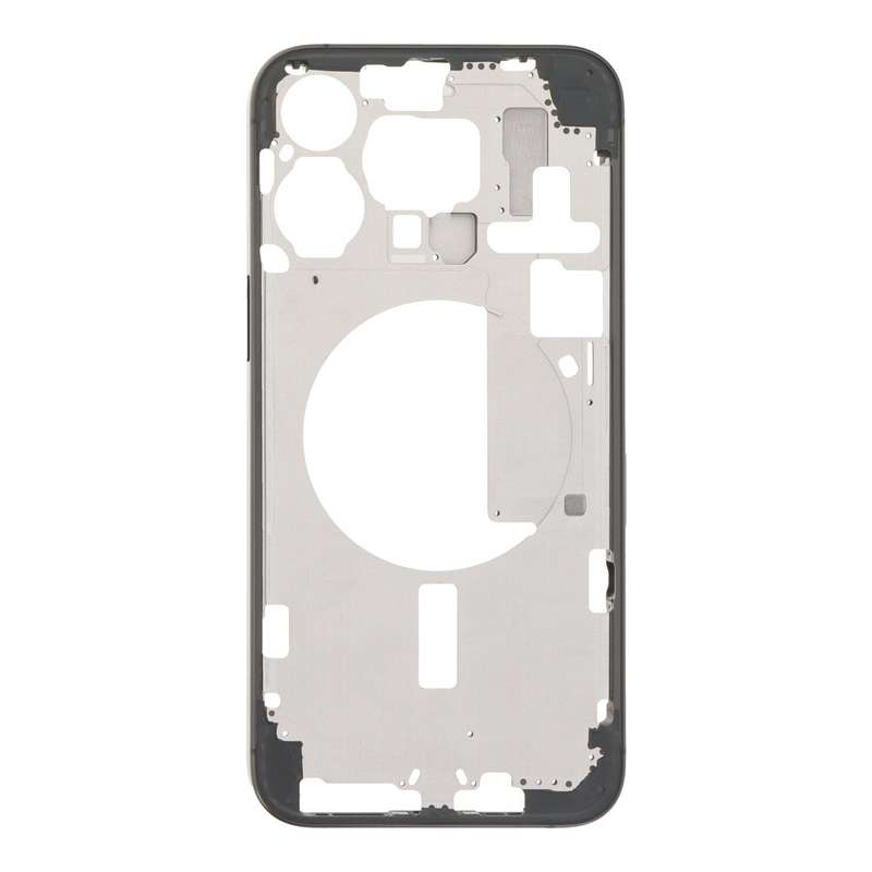 Middle Frame with Side Key+Side Rails+Card Tray+Speaker Anti-Dust Mesh for iPhone 15 Pro Max A310...