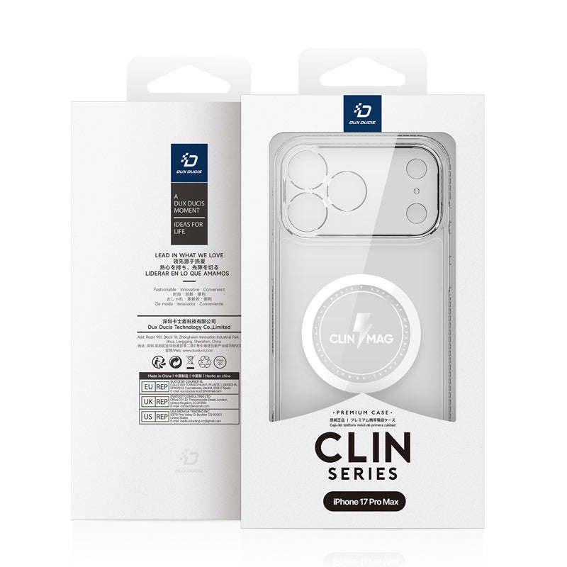 DUX DUCIS Clin Series Clear Case with MagSafe for iPhone 17 Pro Max Black