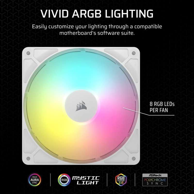 Corsair RS140 ARGB 140mm PWM Fan  White