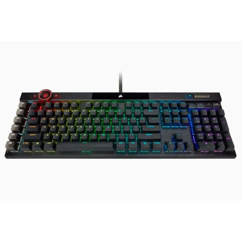 Corsair K100 RGB Mechanical Wired CHERRY MX SPEED Switch Keyboard with RGB Backlighting  Black.