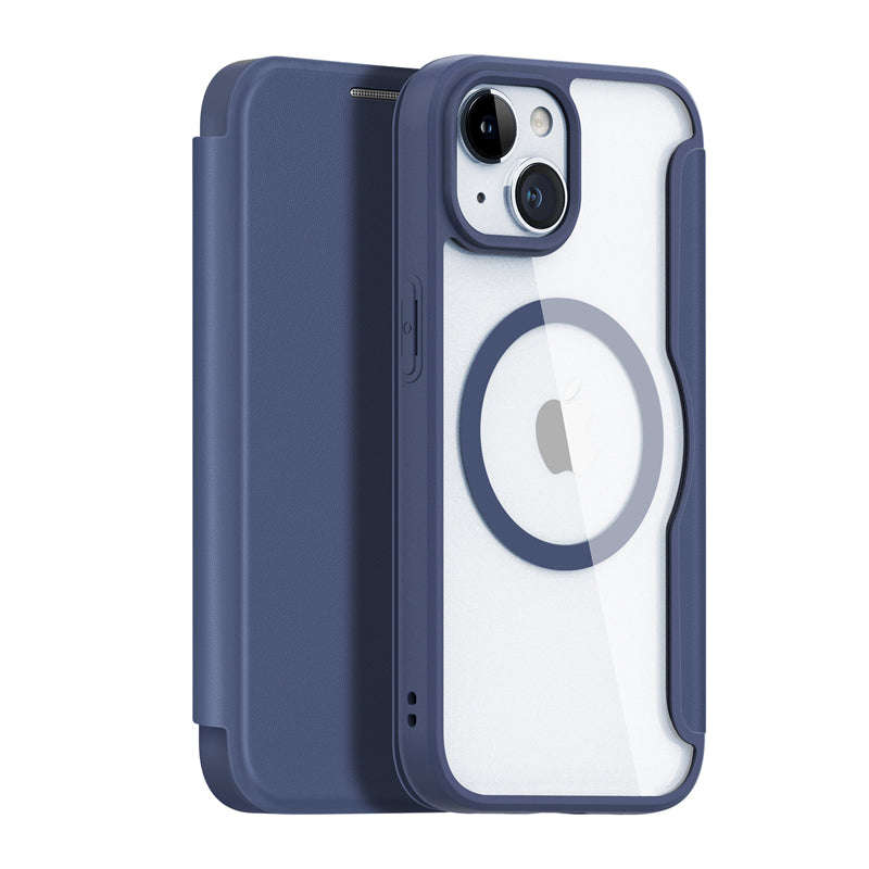 DUX DUCIS Skin X Pro Series Magnetic Horizontal Flip Leather TPU + PU Case for iPhone 15 Blue