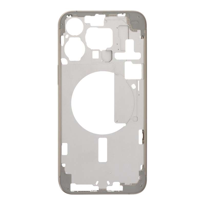 Middle Frame with Side Key+Side Rails+Card Tray+Speaker Anti-Dust Mesh for iPhone 15 Pro Max A310...
