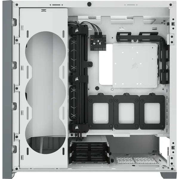 5000D Airflow White Tempered Glass Mid-Tower - 2x3.5''; 4x2.5''; Up to 360mm Liquid Coolers - ATX...