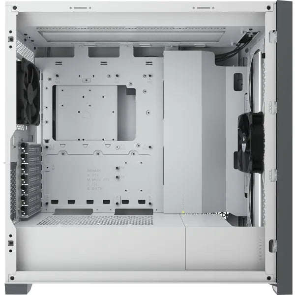 5000D Airflow White Tempered Glass Mid-Tower - 2x3.5''; 4x2.5''; Up to 360mm Liquid Coolers - ATX...