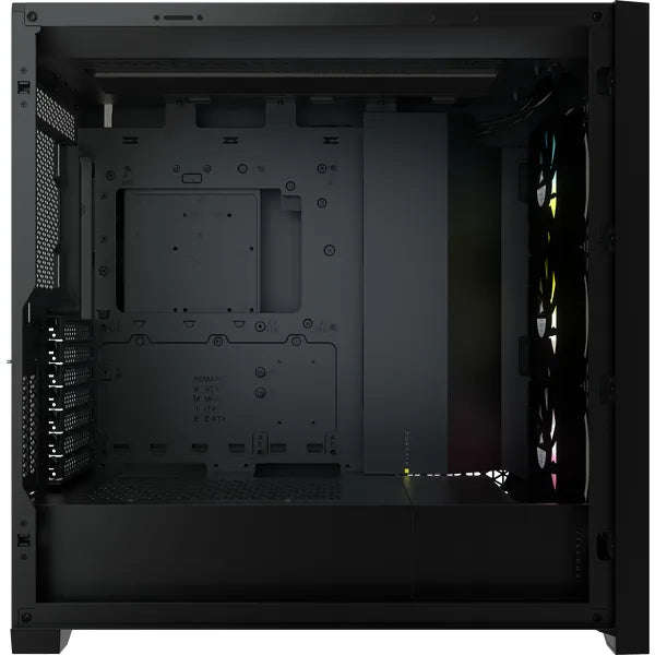5000X RGB Black Tempered Glass Mid-Tower; 2x 3.5'' |  4x 2.5'' Drive Bays; Up to 360mm Radiator c...
