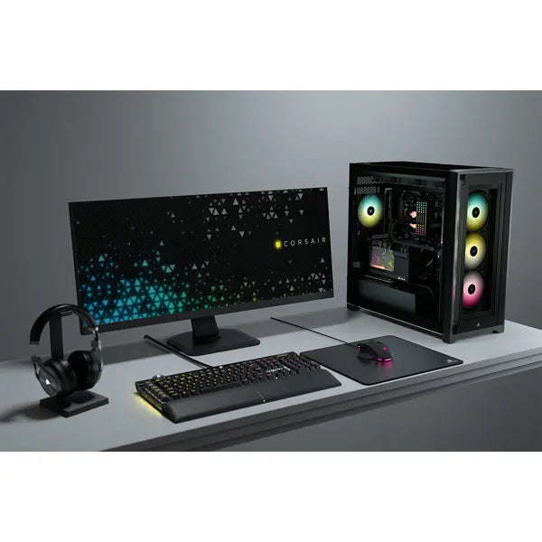 5000X RGB Black Tempered Glass Mid-Tower; 2x 3.5'' |  4x 2.5'' Drive Bays; Up to 360mm Radiator c...