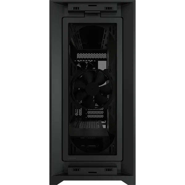 5000D Airflow Black Tempered Glass Mid-Tower; Black - 4x3.5''; 2x2.5''; Up to 360mm Liquid Cooler...