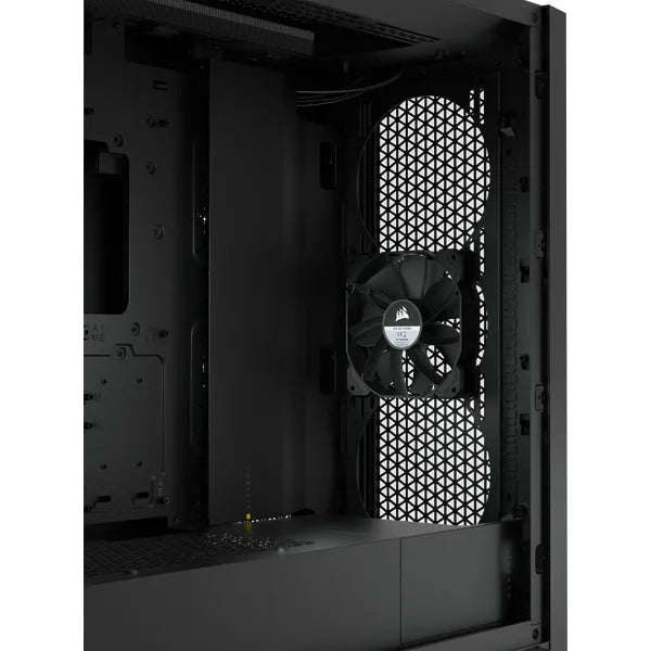 5000D Airflow Black Tempered Glass Mid-Tower; Black - 4x3.5''; 2x2.5''; Up to 360mm Liquid Cooler...