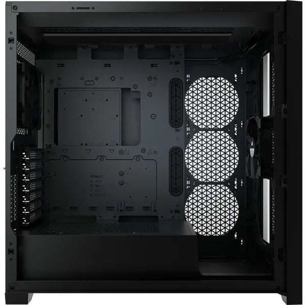 5000D Airflow Black Tempered Glass Mid-Tower; Black - 4x3.5''; 2x2.5''; Up to 360mm Liquid Cooler...