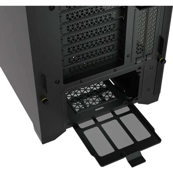 5000D Airflow Black Tempered Glass Mid-Tower; Black - 4x3.5''; 2x2.5''; Up to 360mm Liquid Cooler...