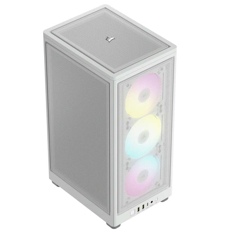 iCUE 2000D RGB AIRFLOW White Mini-ITX PC Case; 3x 2.5'' Drive Bays; Up to 360mm Radiator compatib...