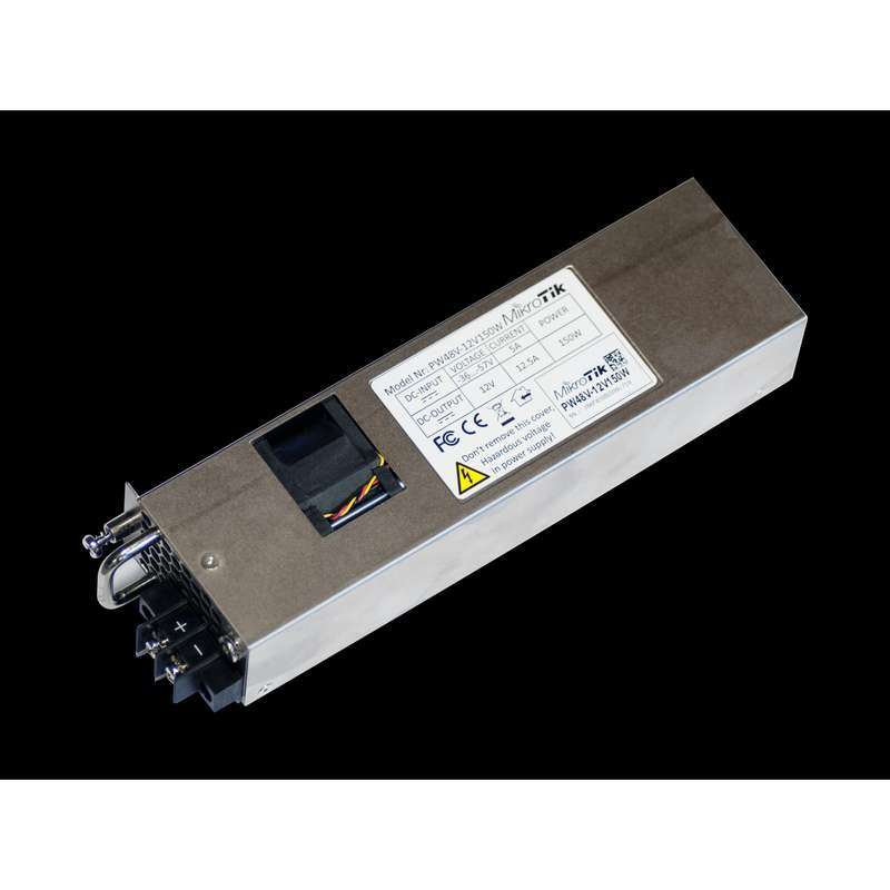 MikroTik Hot Swappable -48V DC 150W Telecom PSU for CCR1072-1G-8S+ &amp; CCR2216-1G-12XS-2XQ
