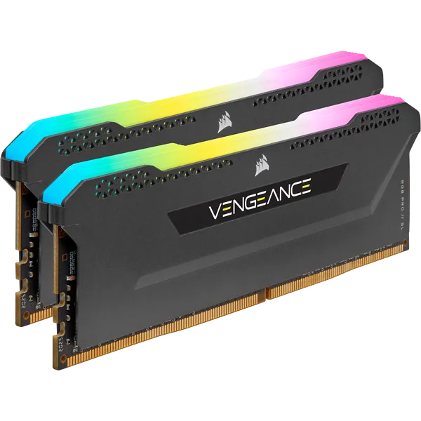 Corsair VENGEANCE® RGB PRO SL 16GB (2 x 8GB) DDR4 DRAM 3200MHz C16 Memory Kit; 18-22-22-42; 1.35...