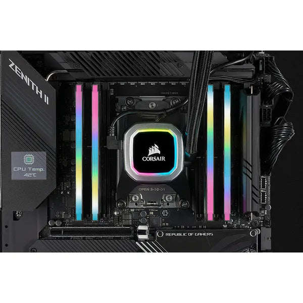 Corsair VENGEANCE® RGB PRO SL 16GB (2 x 8GB) DDR4 DRAM 3600MHz C18 Memory Kit; 18-22-22-42; 1.35...