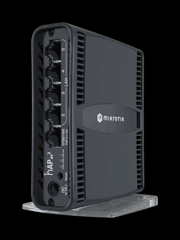 MikroTik hAP ax2 5 Port Gigabit 1800Mbps WiFi 6 Router | MT-RBHAP-AX