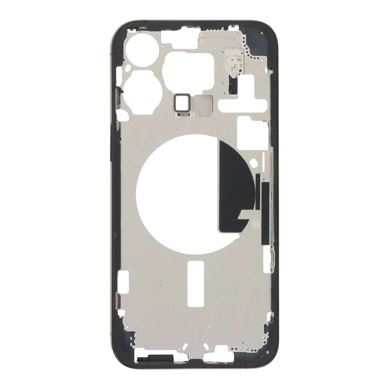 Middle Frame with Side Key+Side Rails+Card Tray+Speaker Anti-Dust Mesh for iPhone 15 Pro Max A310...