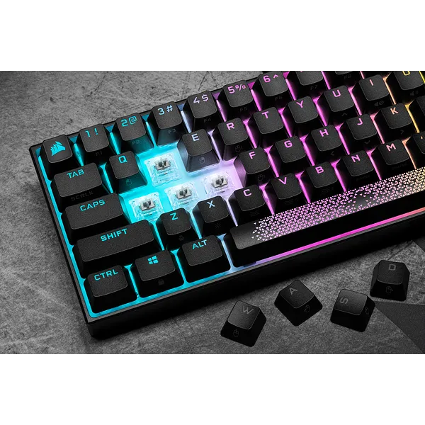 Corsair K65 Mini RGB 60%; Cherry MX speed mechanical switches