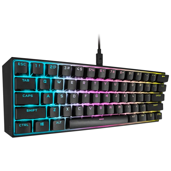 Corsair K65 Mini RGB 60%; Cherry MX speed mechanical switches