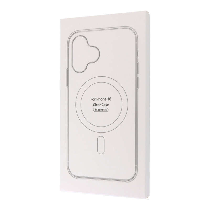 Clear MagSafe Anti-Shock TPU Case for iPhone 16 with Box Packaging