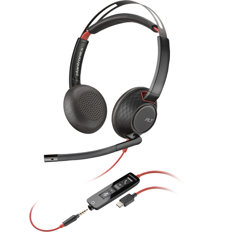 POLY BLACKWIRE 5220 M 3.5MM USB-A+C HEADSET