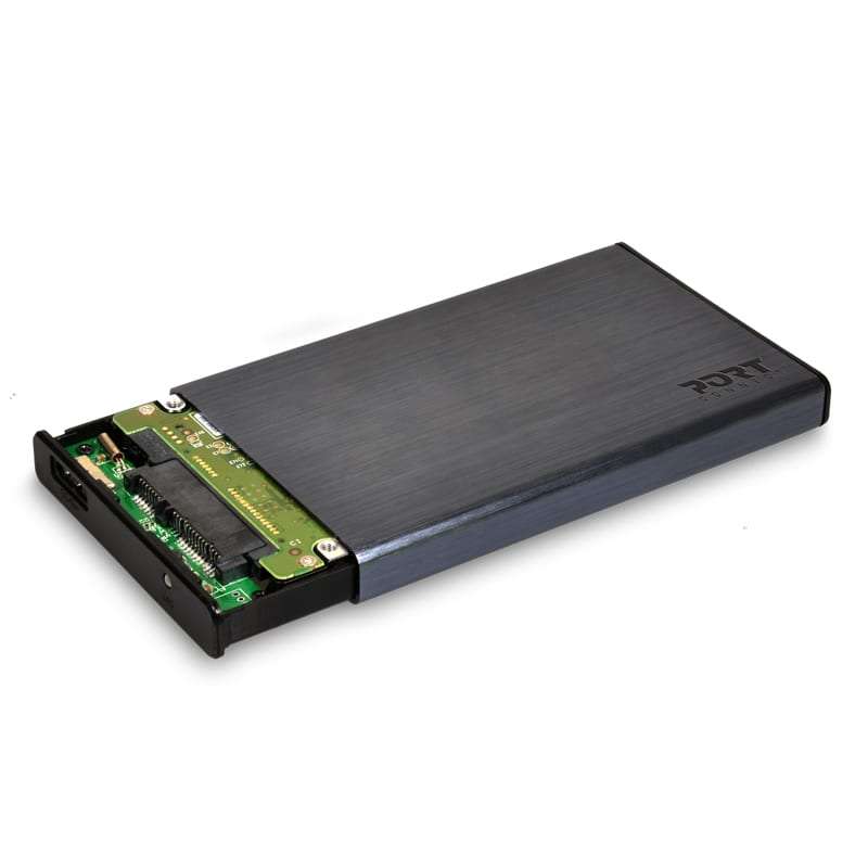 Port Connect 2.5" USB-C External HDD Enclosure Black