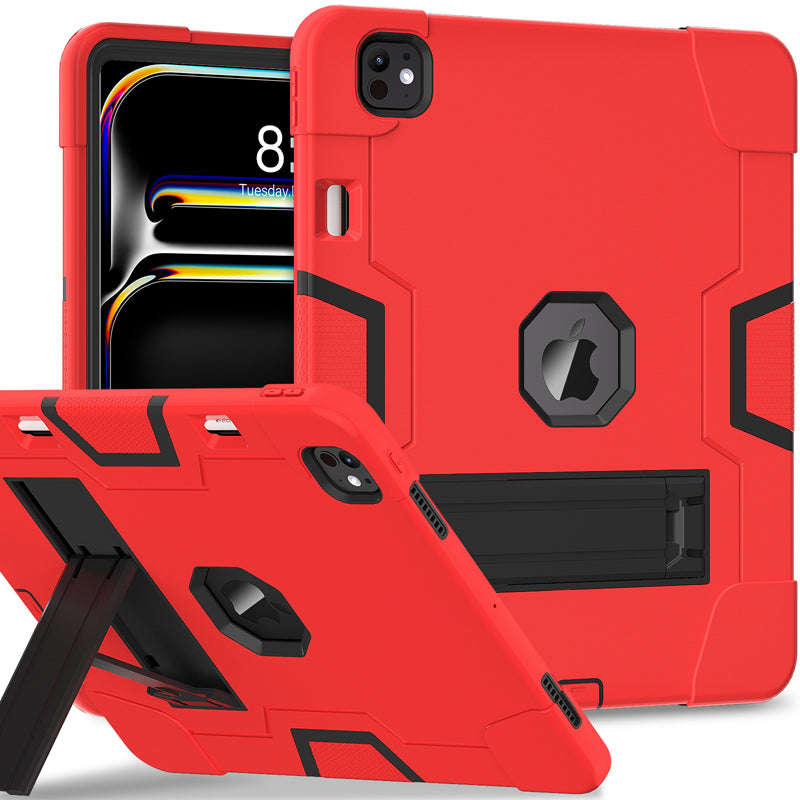 Dual Color Robot B Version Case for iPad Pro 13 2024(7th) Red+Black
