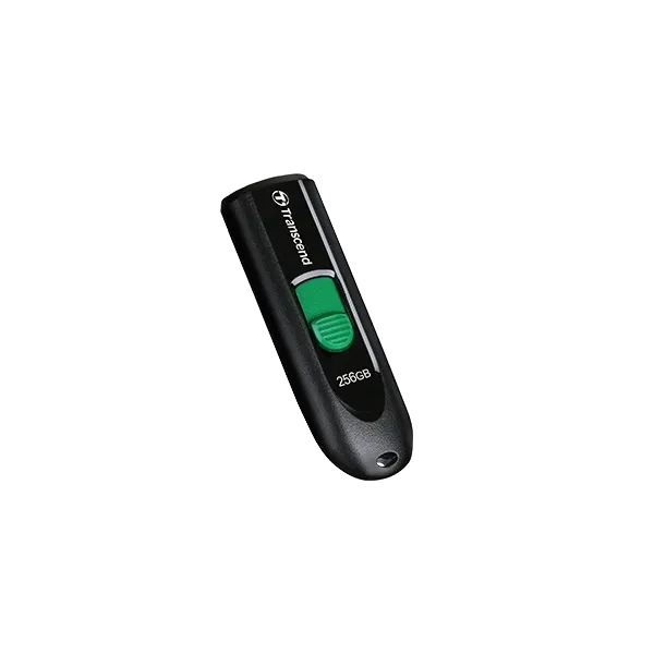 TRANSCEND 256GB JF790C USB C (5Gpbs) CAPLESS FLASH DRIVE - BLACK AND GREEN
