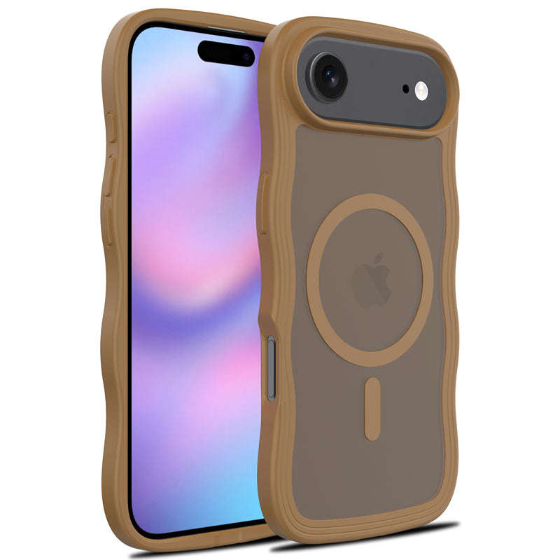 Magsafe Wavy Pattern Translucent Case for iPhone 17 Air Brown