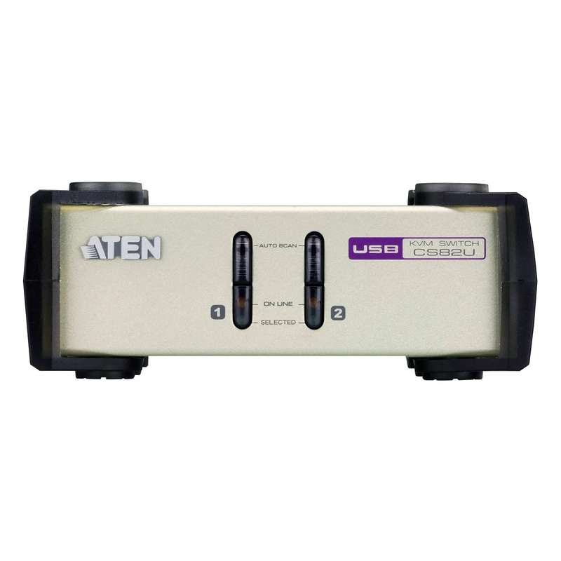 ATEN 2-Port USB/PS2 VGA KVM with 2 Cables