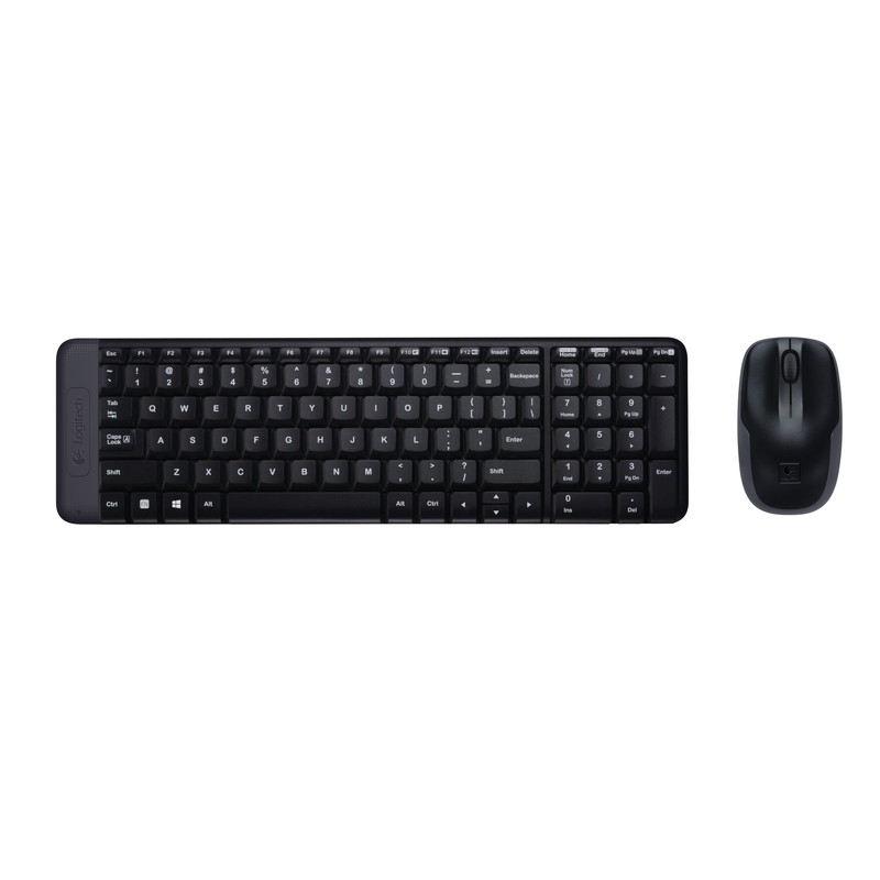 LOGITECH MK220 WIRELESS MOUSE & KEYBOARD COMBO - BLACK