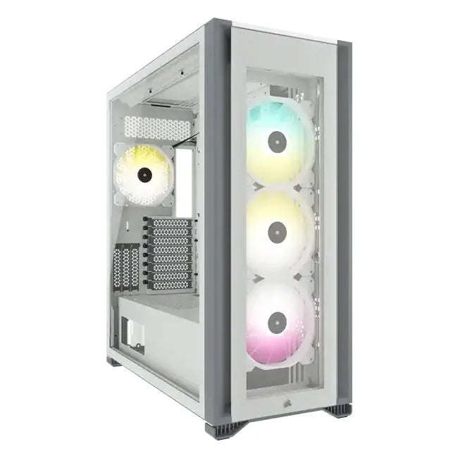 7000X RGB White Tempered Glass Mid-Tower; 6x 3.5'' |  3x 2.5'' Drive Bays; 480mm Radiator Compati...