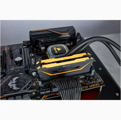 CORSAIR VENGEANCE RGB PRO 16GB (2x8GB) DDR4 3200 C16 Memory Kit; 16-20-20-38; 1.35V - Black TUF e...