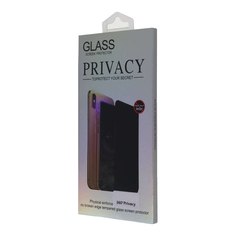 360 Privacy Anti-Glare Full Screen Tempered Glass Screen Protector for iPhone 17 Pro Max Black