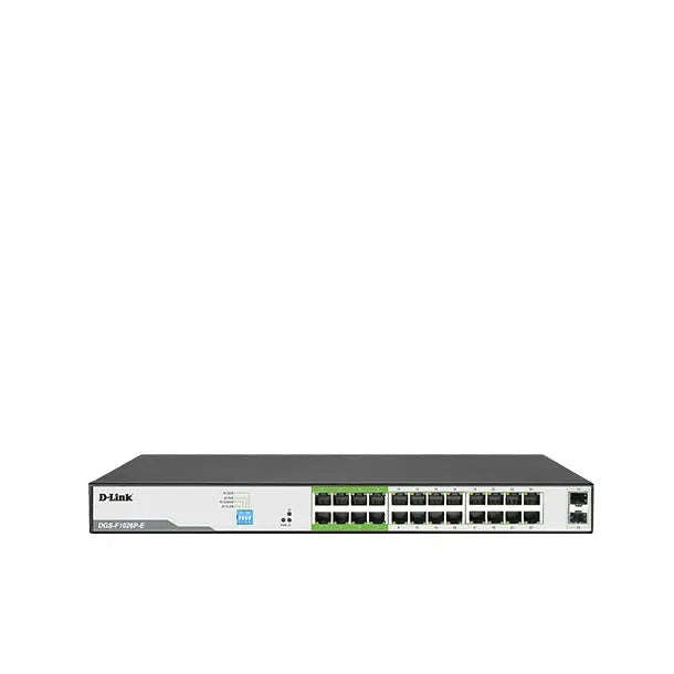 D-Link 26-Port 10/100/1000Mbps Unmanaged Gigabit Long Range PoE Switch (24x PoE ports + 2x SFP up...