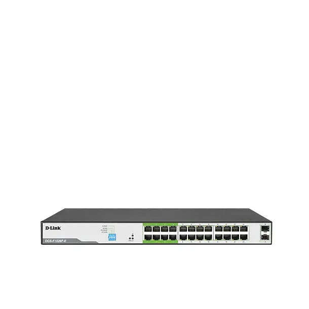 D-Link 26-Port 10/100/1000Mbps Unmanaged Gigabit Long Range PoE Switch (24x PoE ports + 2x SFP up...