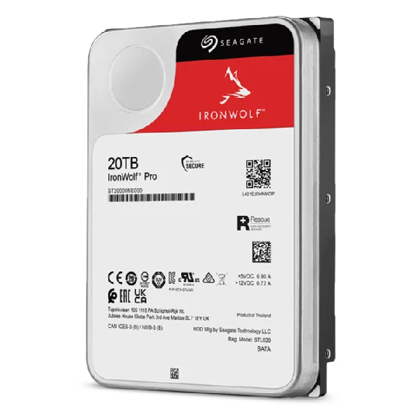 Seagate Ironwolf Pro ST2000NT001 20TB 3.5'' HDD NAS Drives 7200 RPM; SATA 6GB/s Interface; 256MB ...