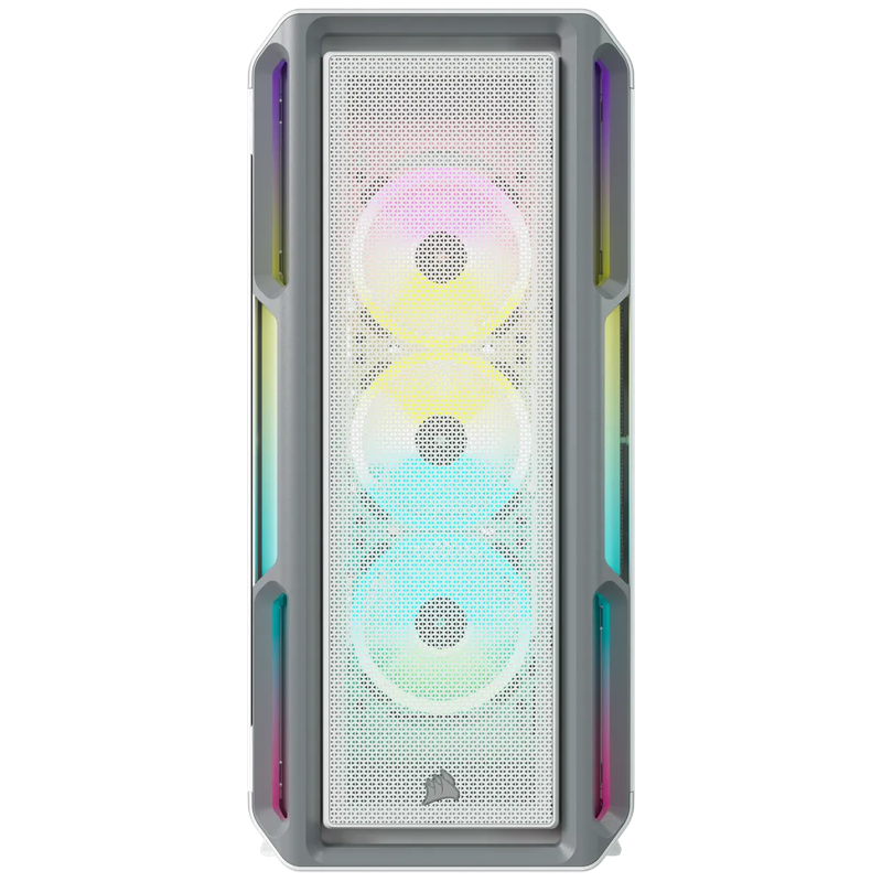 5000T RGB White Tempered Glass Mid-Tower; 2x 3.5'' |  4x 2.5'' Drive Bays; Up to 360mm Radiator c...