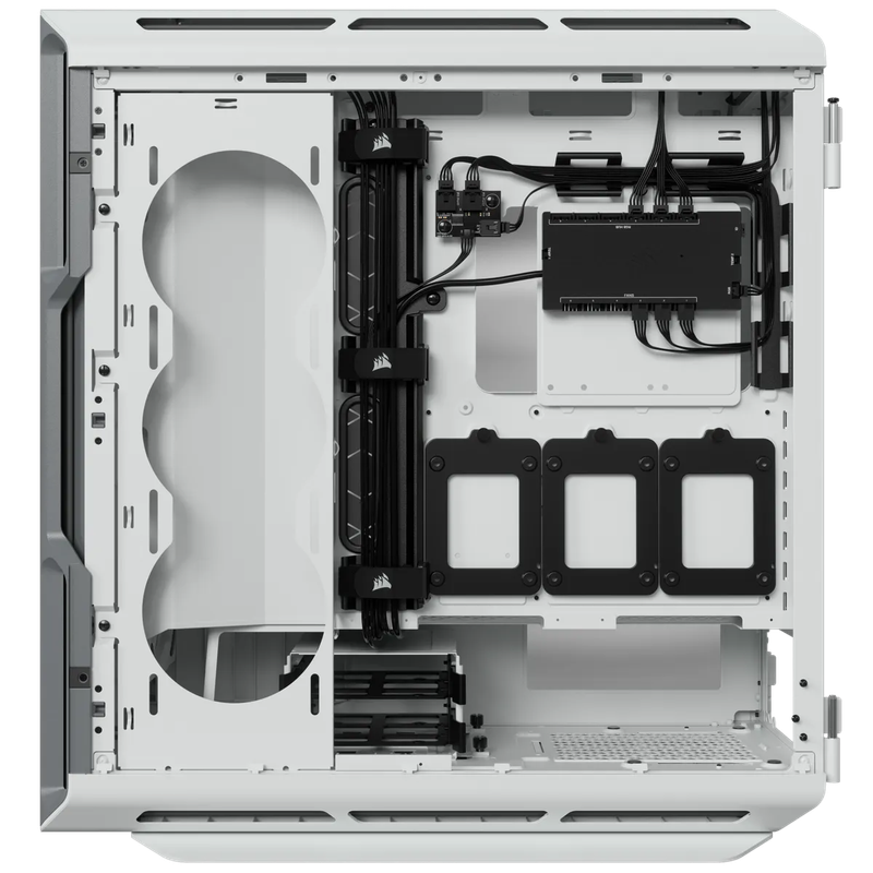 5000T RGB White Tempered Glass Mid-Tower; 2x 3.5'' |  4x 2.5'' Drive Bays; Up to 360mm Radiator c...