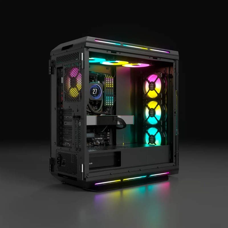 5000T RGB Black Tempered Glass Mid-Tower; 2x 3.5'' |  4x 2.5'' Drive Bays; Up to 360mm Radiator c...