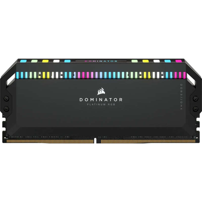 Corsair DOMINATOR PLATINUM RGB DDR5; 5200MHz 64GB 2x32GB DIMM; 40-40-40-77; 1.25V Intel XMP
