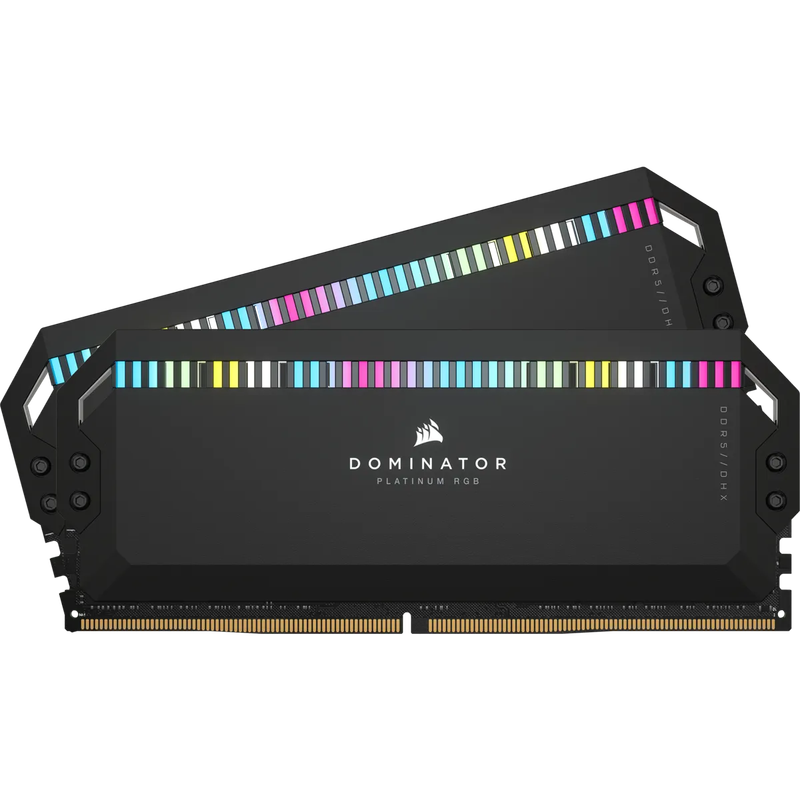 Corsair DOMINATOR PLATINUM RGB DDR5; 5200MHz 64GB 2x32GB DIMM; 40-40-40-77; 1.25V Intel XMP