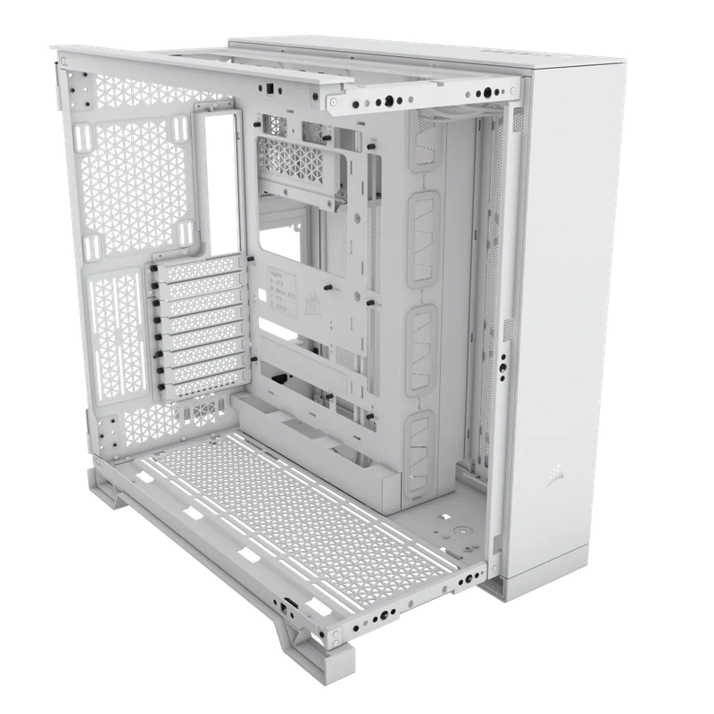 6500D Airflow White Tempered Glass Mid-Tower; 2x 3.5'' |  2x 2.5'' Drive Bays; Up to 360mm Radiat...